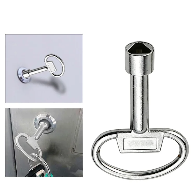 Tap Water Valve Triangle Wrench Chassis Cabinet Door Elevator Door Lock Valve Key Multi-purpose Triangle Key