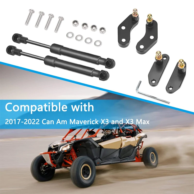 

X3 UTV Black Aluminum Anodized Door Opener Sets For Can am Maverick X3 Maverick X3 MAX 2/4 Doors 2017-2023