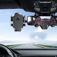 Car Phone Holder For Rearview Mirror Multi-function 360 Degree Rotatable and Extendable Mobile  iPhone Samsu
