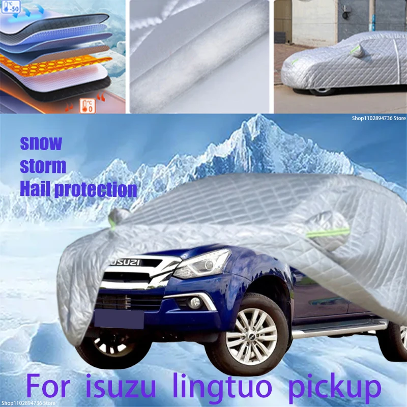 

For isuzu lingtuo pickup Outdoor Cotton Thickened Awning For Car Anti Hail Protection Snow Covers Sunshade Waterproof Dustproof