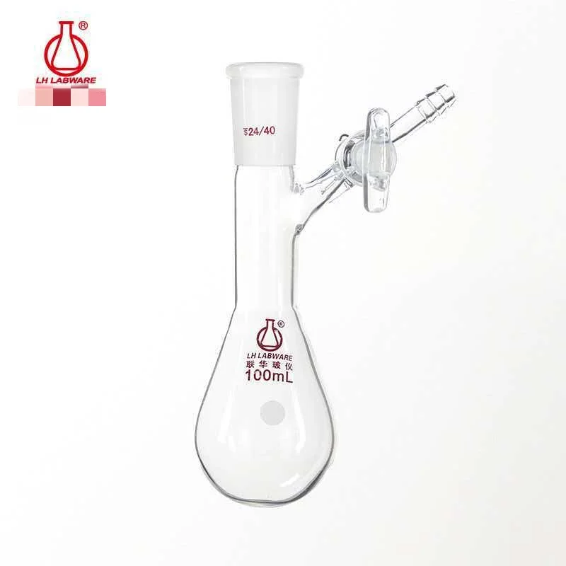 Eggplant shaped reaction distillation flask with glass piston Schlenk25/50/100/250/500/1000LH-45