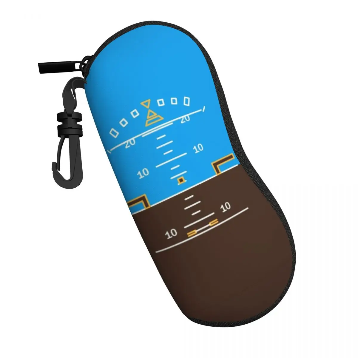 Attitude Indicator Sunglasses Soft Case Neoprene Zipper Flight Pilot Airplane Aviation Aviator Shell Eyeglass Case Box Glasses