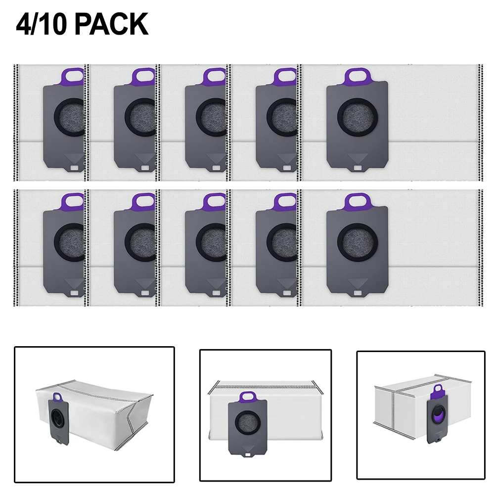 

4/10pcs Vacuum Dust Bags Dust Bag For NARWAL For Freo X10 Pro / YJCC027 Robotic Vacuum Cleaner Base Set
