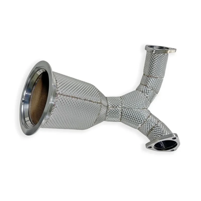 

Exhaust Downpipes Header for Audi S4 S5 B9 2017-2020 Stainless Steel Insulated Car High-flow Exhaust Pipes Catalytic Converter