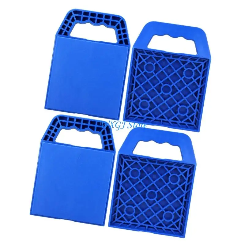 37JE 4 Pieces RVs Leveling Blocks Rubber Jacks Pad For Campers And Caravans, ABS Pads For Jacks On Grass Or Mud Ground