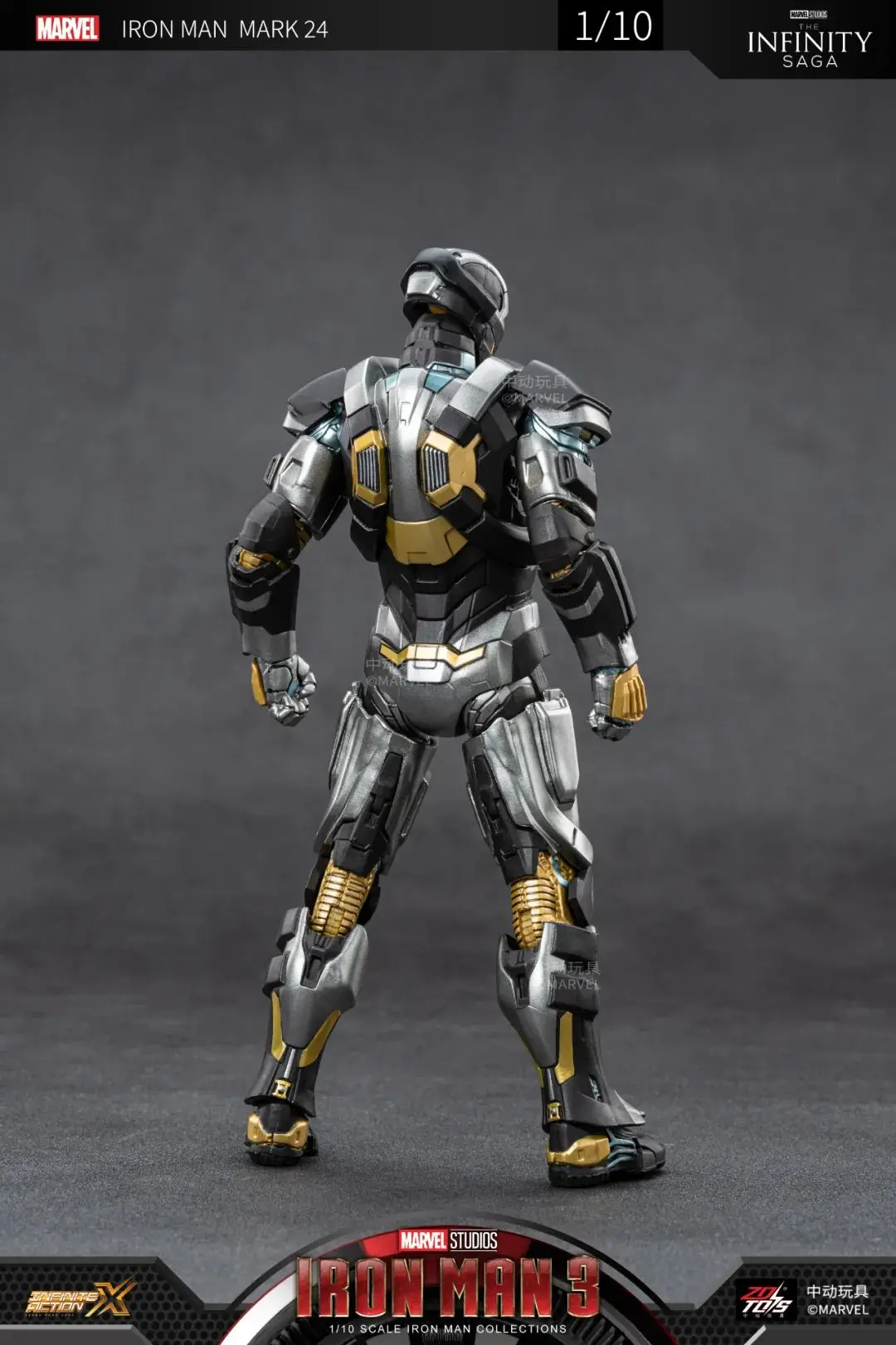 ZDTDS Original Iron Man MK24 Tank Mark24 Action Figure 1/10 Marvel Legend Joint Movable Avengers Tony Stark Toy Model Gift