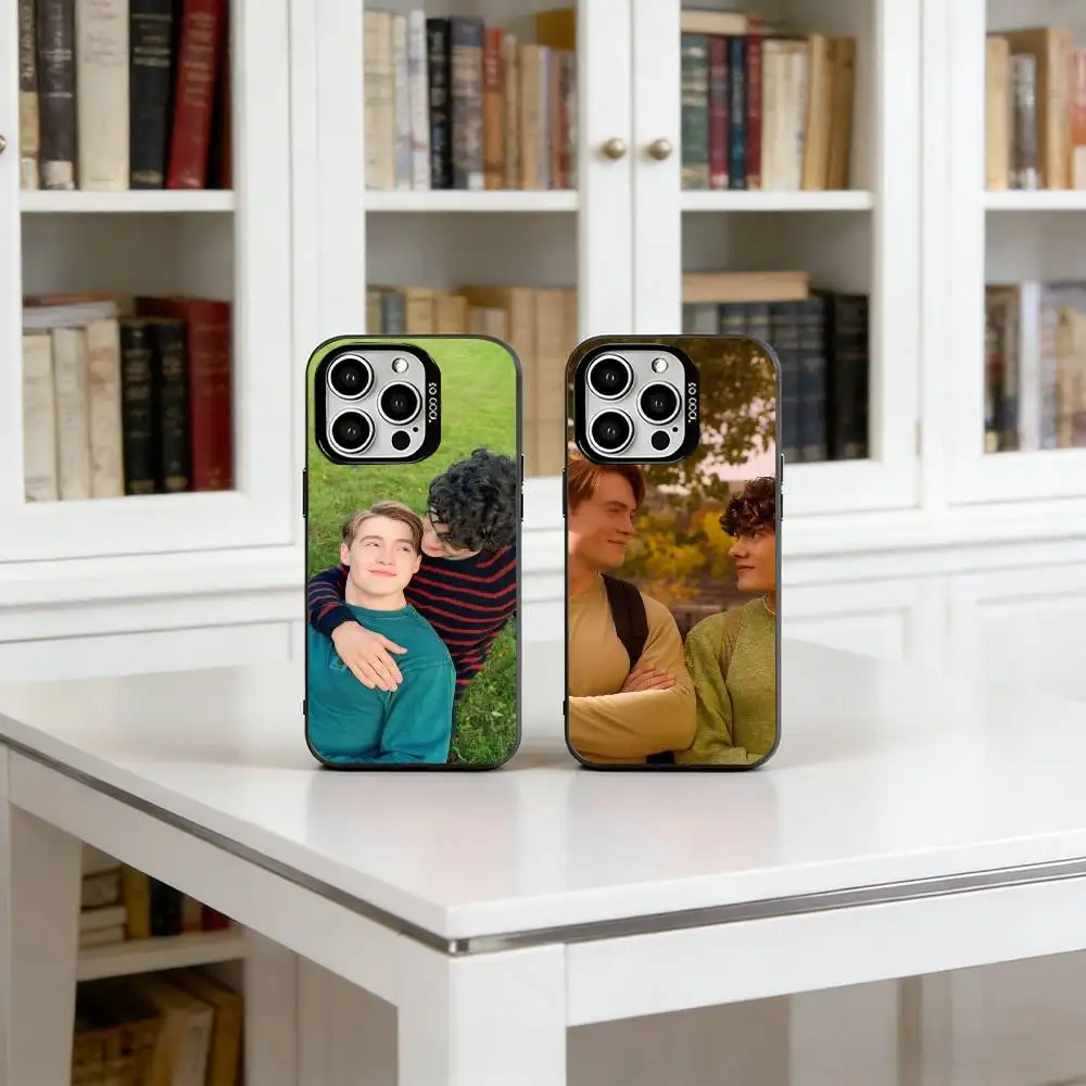 

Heartstopper Phone Case For iPhone 17,16,15,14,13,12,11 Plus,Pro Max,XS,Colored Silver Plated Inside Cover