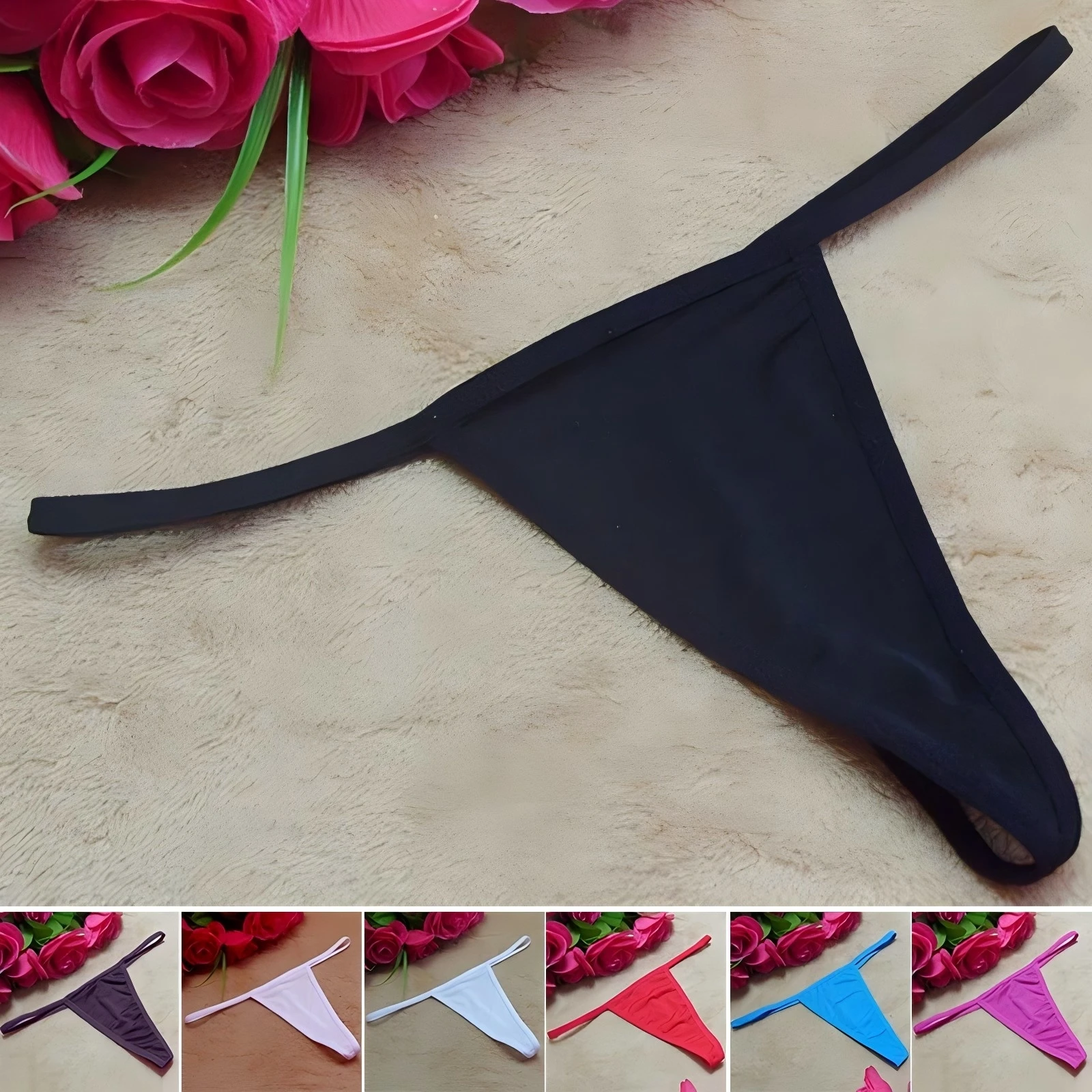 ชุดชั้นในเซ็กซี่สำหรับผู้หญิง, จีสตริงเซ็กซี่, สายคล้องไหล่เล็ก, เอวต่ำ, จีสตริง, กางเกงชั้นใน