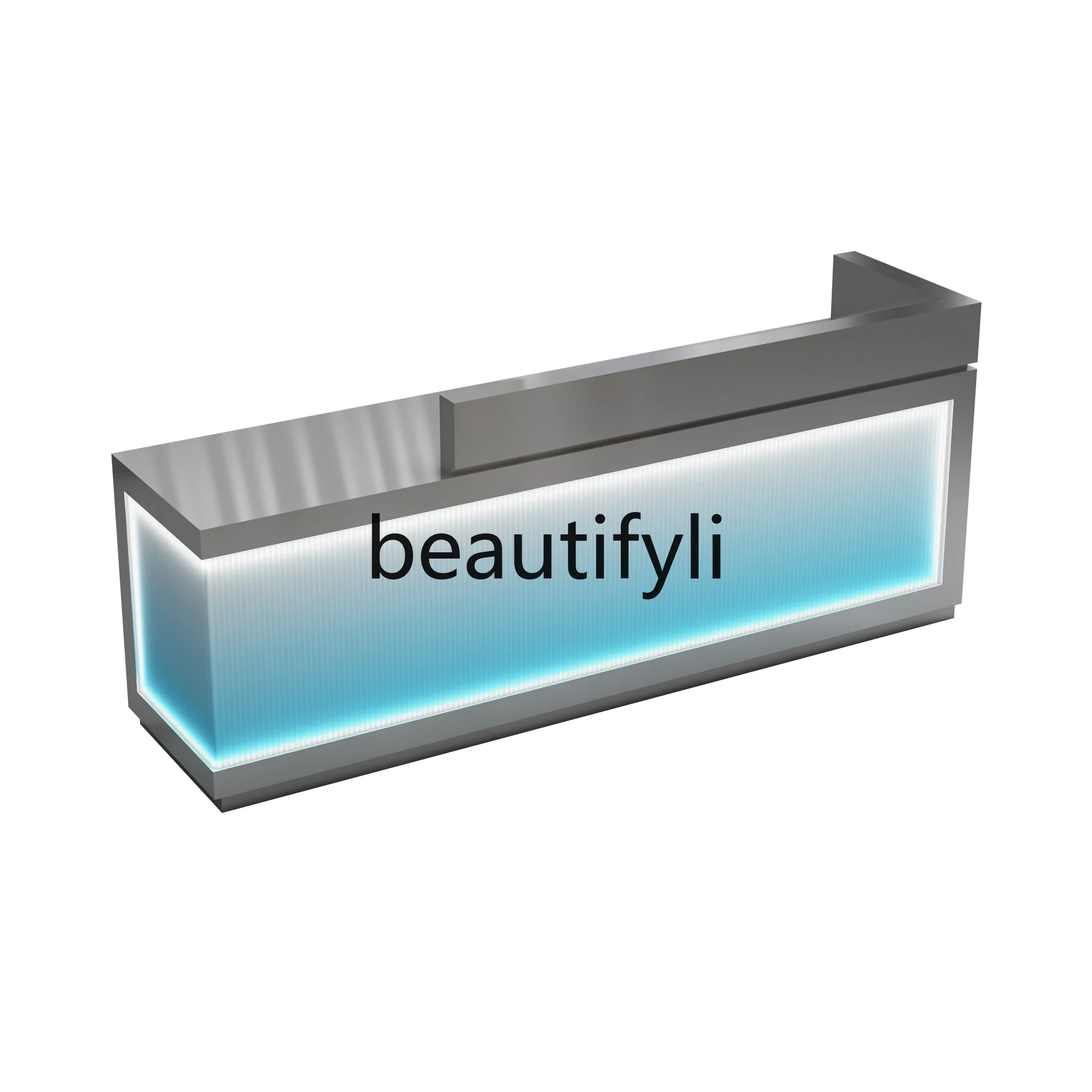 

Simple Modern Stainless Steel Clothing Store checkout page Beauty Salon Hair Salon, Company, Reception Desk