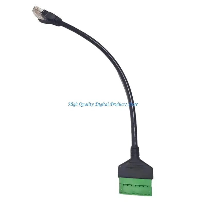 

U2JE PVC Molded RJ45 Ethernet Cable Extender with 8PIN Screw Terminals Networking Adapter for Networking