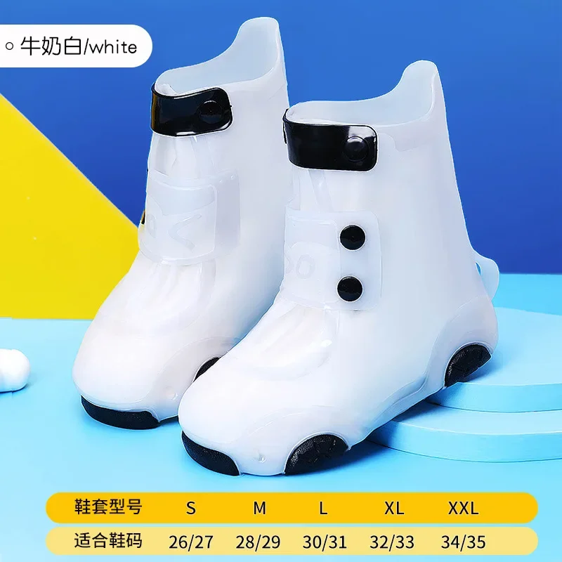 Waterproof Child Rain Boot Covers Boy Girl Silicone Baby Shoe Covers Rainy Day Rainproof Anti-slip Thickened Non-slip Foot Cover