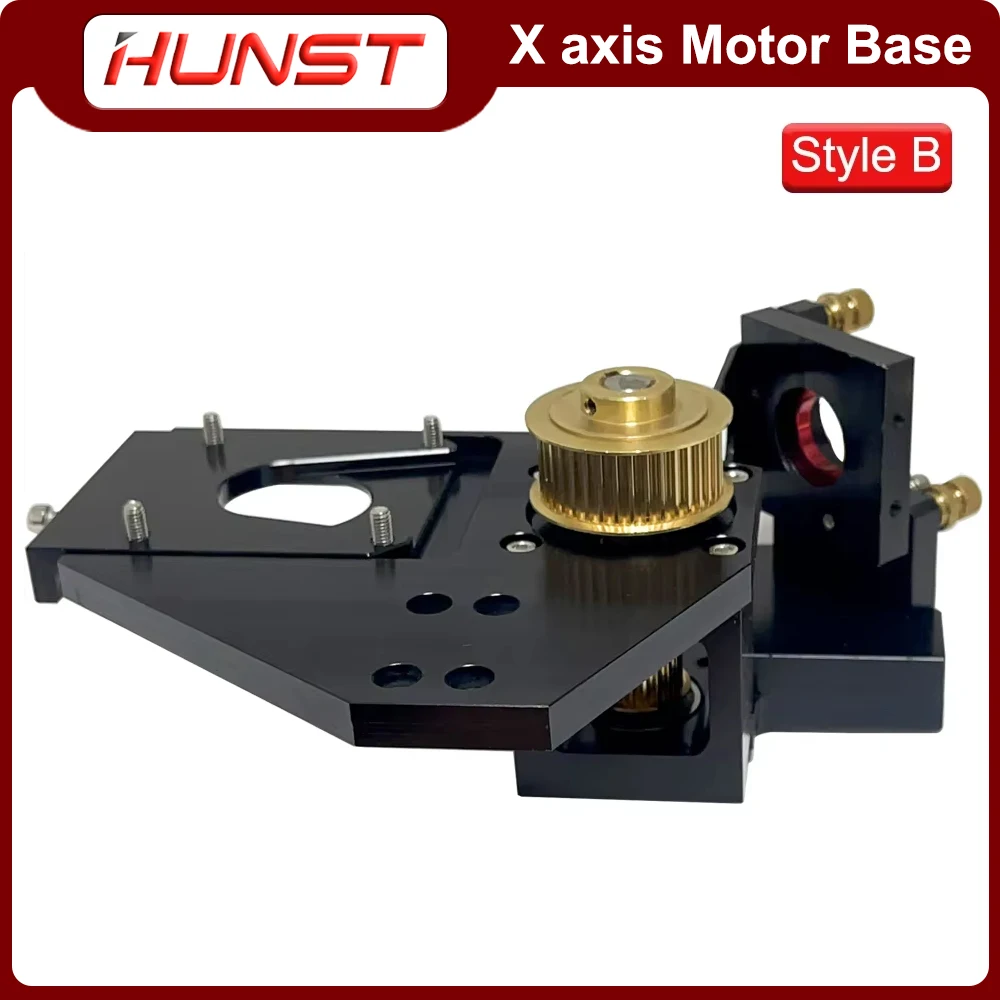 HUNST CO2 Black Motor Reducer Laser Mount Mirror 25mm Lens Integrated Mount for Laser Engraving and Cutting Machine.