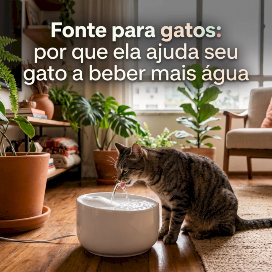 Fonte para gatos: por que ela ajuda seu gato a beber mais água