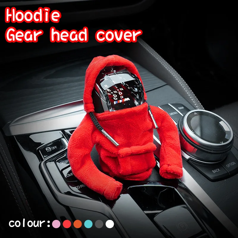 KJOY Gear Shift Hoodie Cover Shift Cover Gear Handle Decoration Cute Manual Automatic Universal Car Shift Lever Interior Cover