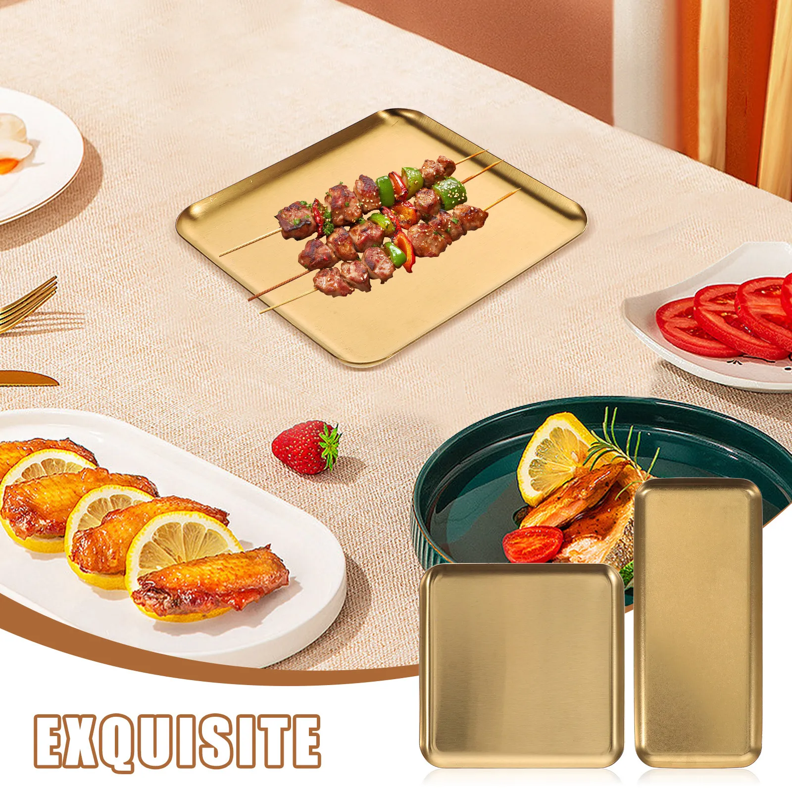 2Pcs Elegant Vintage Gold Stai - đánh giá và giá Food Platter Snacks