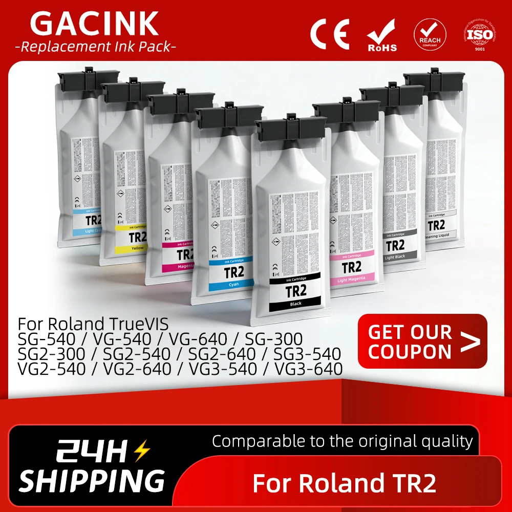 Bolsa de Tinta de Repuesto para Roland TrueVIS TR2 SG-300 SG-540 SG2-300 SG2-540 SG2-640 VG-540 VG-640 SG2-640 SG3-540 VG2-540 500ML