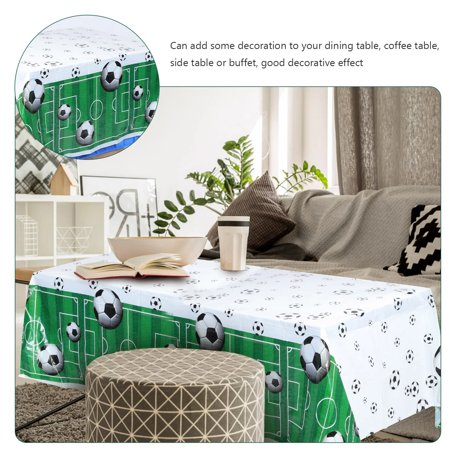 

1pc Football Tablecloth Party Decorations Kids Sports Birthday Supplies Child Cover Picnic Soccer Birthday Decorations Rectangle