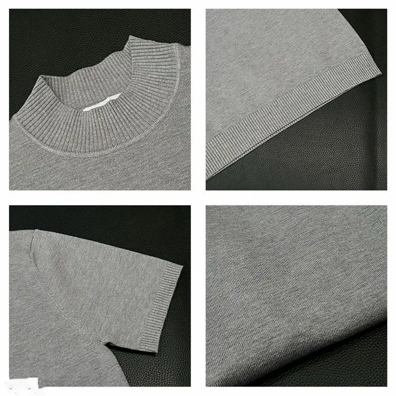 

Slim Fit f Трикотаж с высоким воротником ort Sve Мужская молодежная внутренняя одежда Pure Color Social Boy Youth Faion Осень 2025 г.