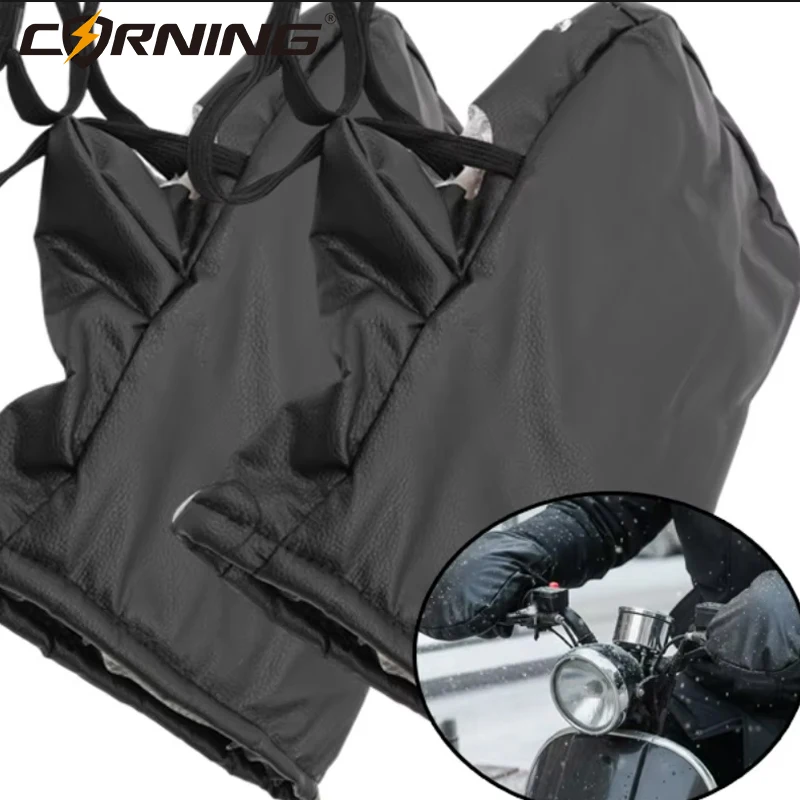 

Winter Electric Vehicle Warm Gloves Motorcycle Fleece Lined Thickened Cold Proof Outdoor Cycling Gloves Suitable for E-Scooter B