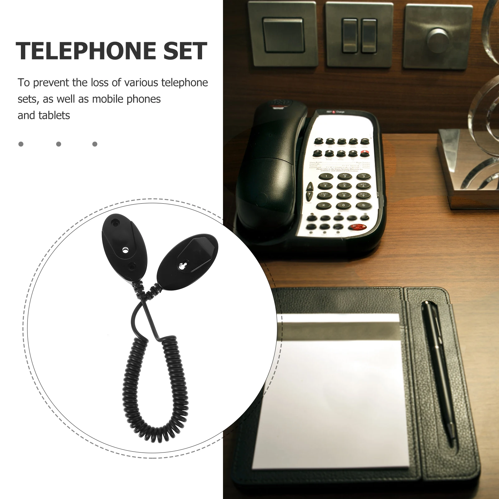 

Self Adhesive Retractable Cord for Phone Remote Control Tether White Anti Theft Leash Mobile Devices Holder
