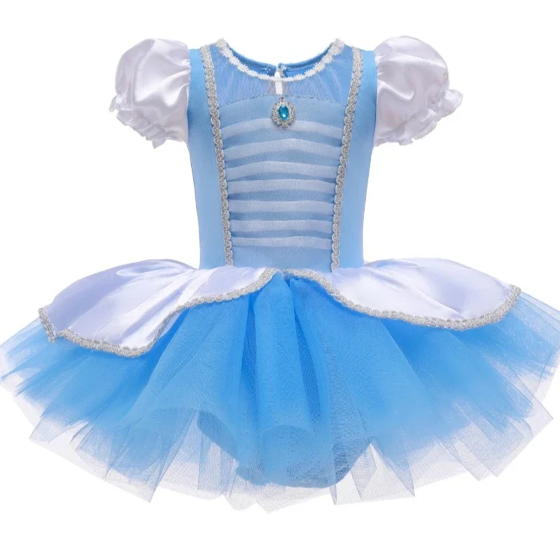 New Summer Toddler Girls Tutu Dresses Ballet Perform Costume Cartoon Princess Cinderella Children Party Halloween Dresses A205