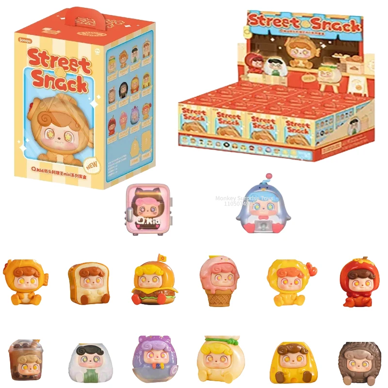 

JOTOYS Q.kid Street Snack Series Mini Blind Box Toys Mystery Box Оригинальная фигурка Guess Bag Mystere Милая кукла Kawaii Модель Подарок