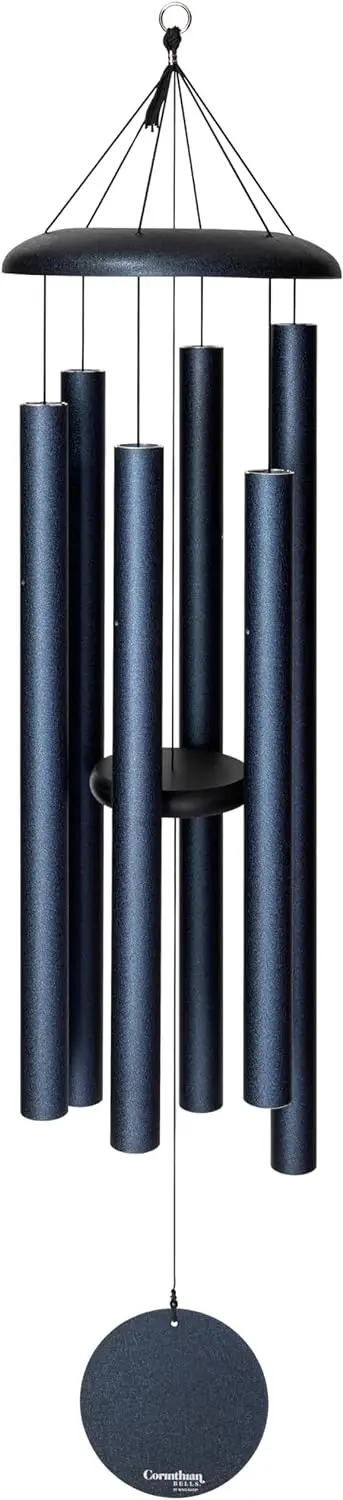 56 inch Midnight Blue Wind Chime for Patio, Backyard, Garden, and Outdoor Decor (Aluminum Chime) Made in The USA