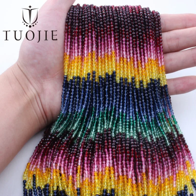 

Wholesale New 3mm Crystal Beads Colorful Faceted Gradient Glass Beads for Jewelry Making Bracelet DIY Accessory 42cm/strand