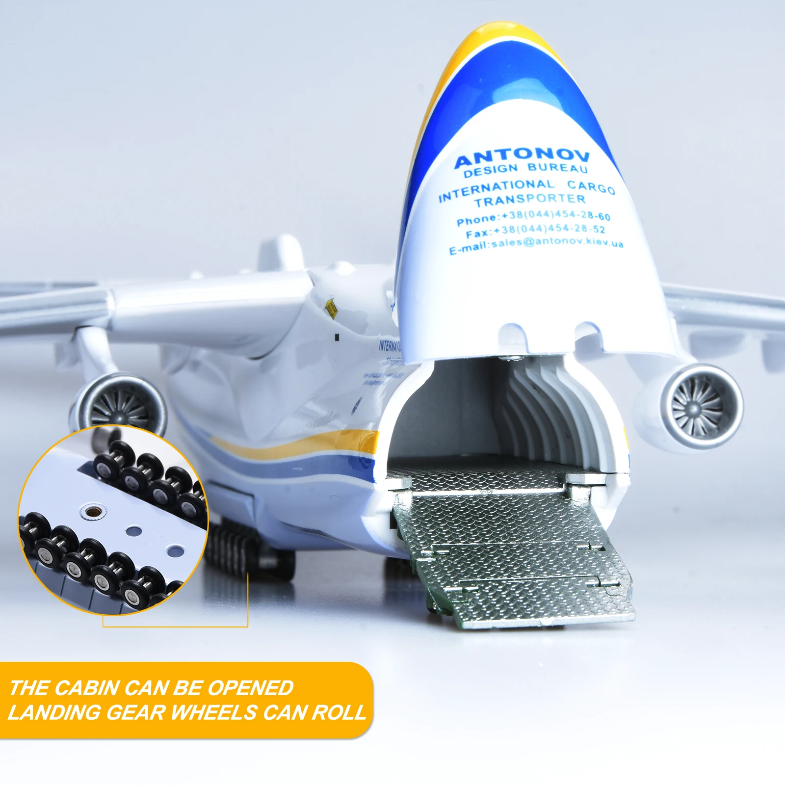 42 سنتيمتر 1/200 مقياس نموذج ل Antonov AN-225 AN225 Mriya النقل الطائرات طائرة الراتنج البلاستيك طبق الاصل جمع العرض