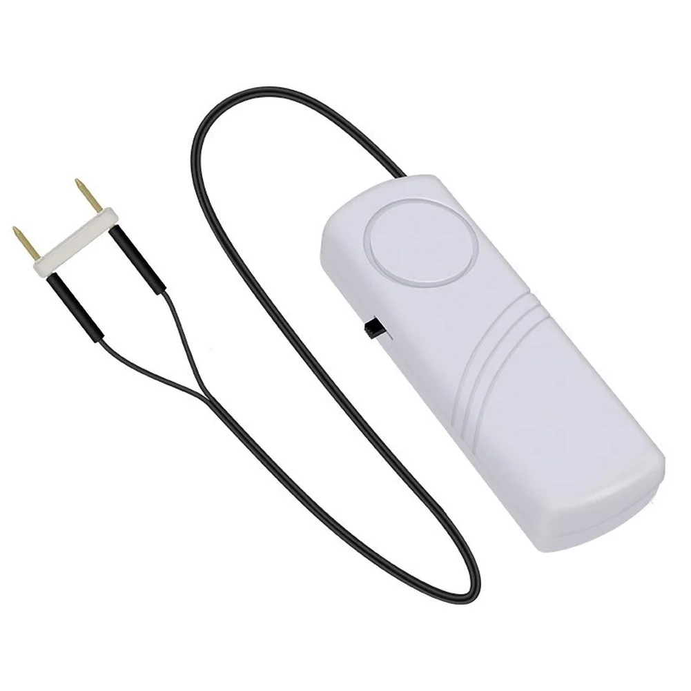 White Copper Probe Water Level Alarm Sensor 100dB Loud Overflow Leakage Detector For Home Aquarium Tank Pool Monitoring Tool