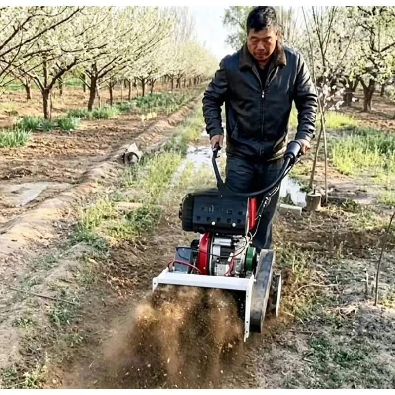 UNIO 10HP Automatic Micro Tiller 90kg Farm Cultivator with Rotary Tiller Blade Weeding Wheel & Ditching Plow