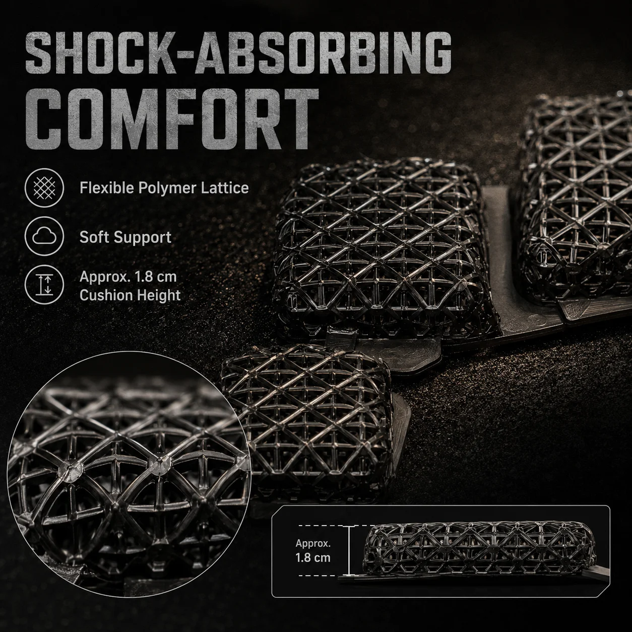 3D Lattice Tactical Helmet Liner Pad Breathable Heat Dissipation Shock Absorbing Cushion for Outdoor Training Airflow Comfort