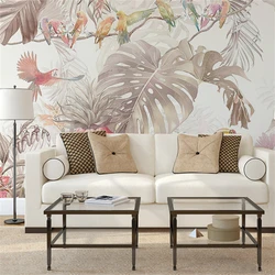 Aangepaste Zuidoost Aziatische Tropische Regenwoud Slaapkamer Behang Woonkamer Sofa Slaapkamer Tv Achtergrond Franse Muurschildering 3d Muur Papier