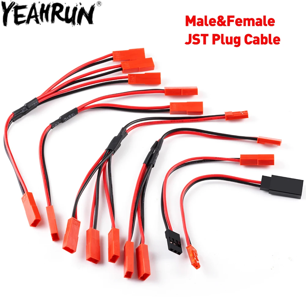YEAHRUN 6 pezzi connettore maschio e femmina set di cavi JST per auto giocattolo RC parti di aggiornamento fai da te