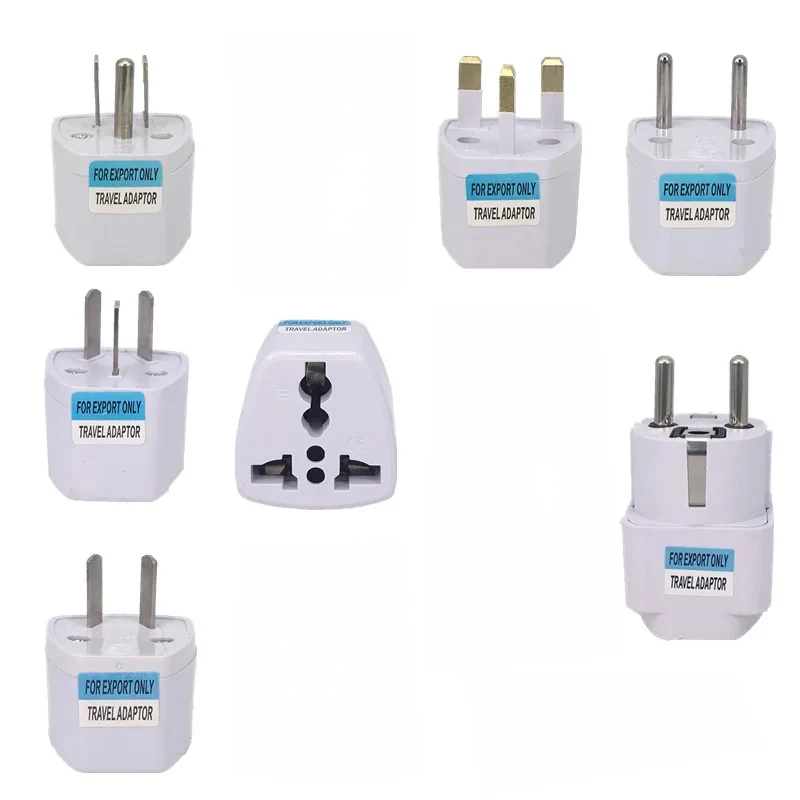 Adaptador de tomada universal Kr americano europeu AU EU para EUA Reino Unido, adaptador de viagem EUA Israel, conversor de tomada.