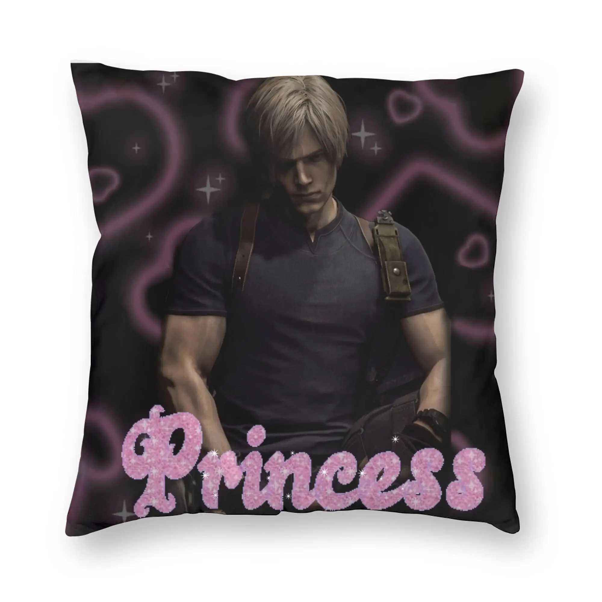 Leon Kennedy Princess Pillowcase Soft Fabric Cushion Cover Gift  Throw Pillow Case Cover Living Room Wholesale 45X45cm
