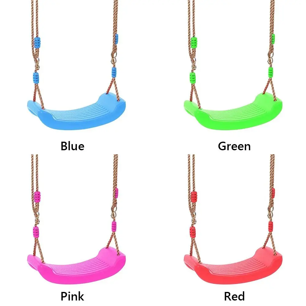 Columpio de plástico Multicolor para niños con cuerda colgante, accesorios de columpio, silla de suspensión de fácil instalación para interiores y exteriores