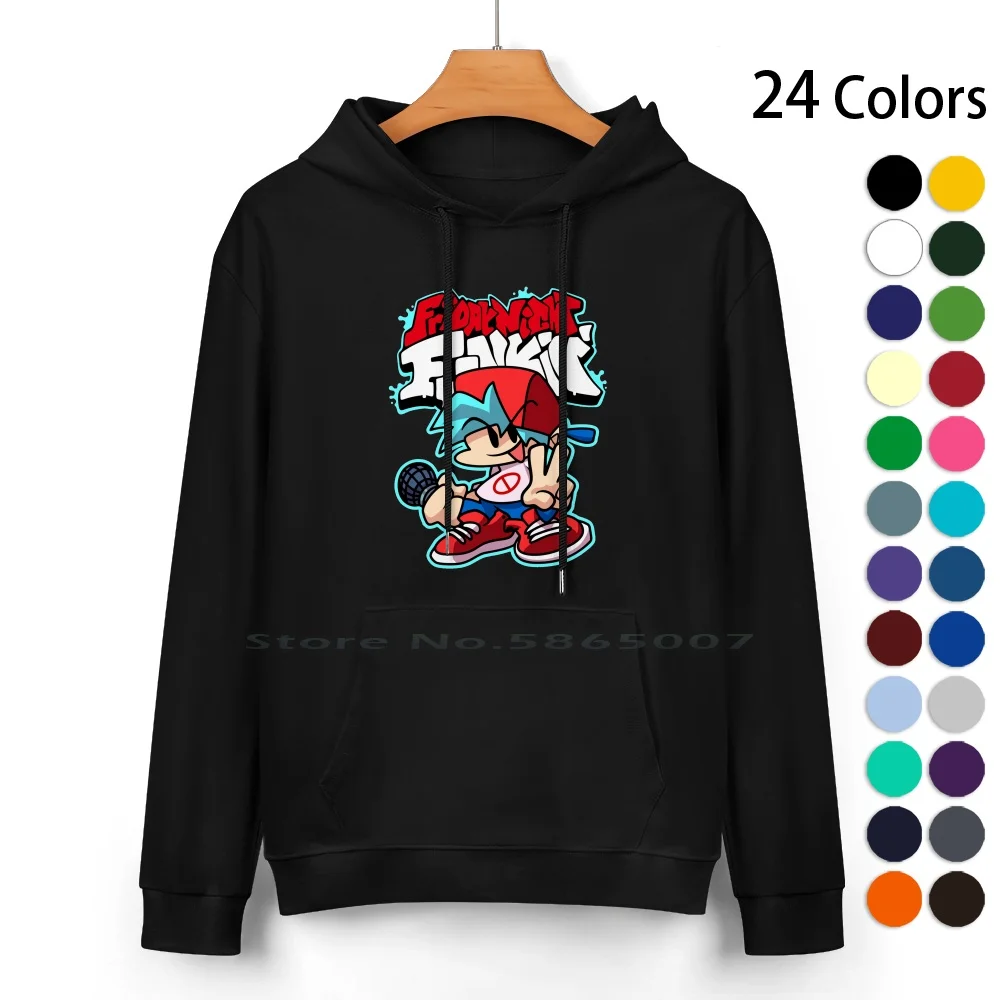 Friday Night Funkin , Boyfriend Pure Cotton Hoodie Sweater 24 Colors Boyfriend Keith Picos School Fnf Friday Night Funking