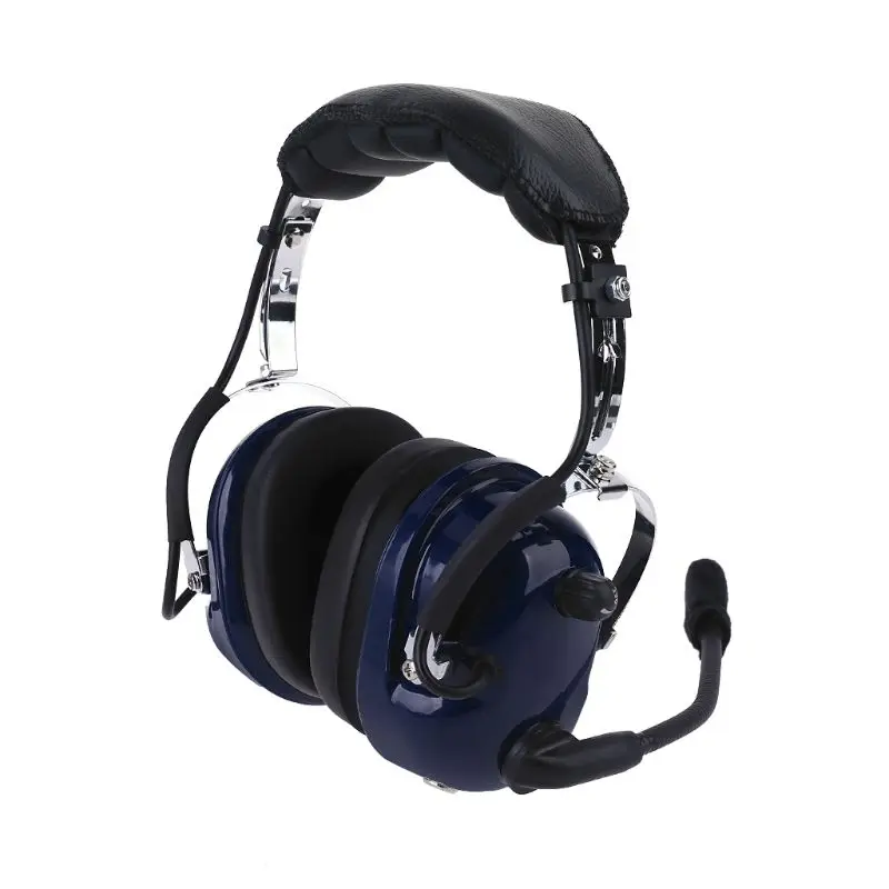 Air RA200 Aviation Headset With Dual Plugs Stereo Mono MP3 Music Input Noise Reduction Cloth Ear Covers