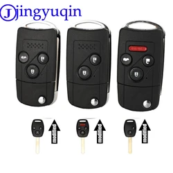 Jingyuqin Per Honda Accord Civic Pilota Con Pad In Gomma 2 3 4 Bottoni Refit A Distanza di Vibrazione Chiave Dell'automobile Borsette Caso Fob Ingresso