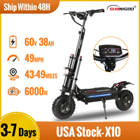 6000W Powerful Electric Scooter 60V 38Ah Max Speed 85km/h 100kmRange 11'' Tires Dual Shock Absorbing Folding EScooter for Adults