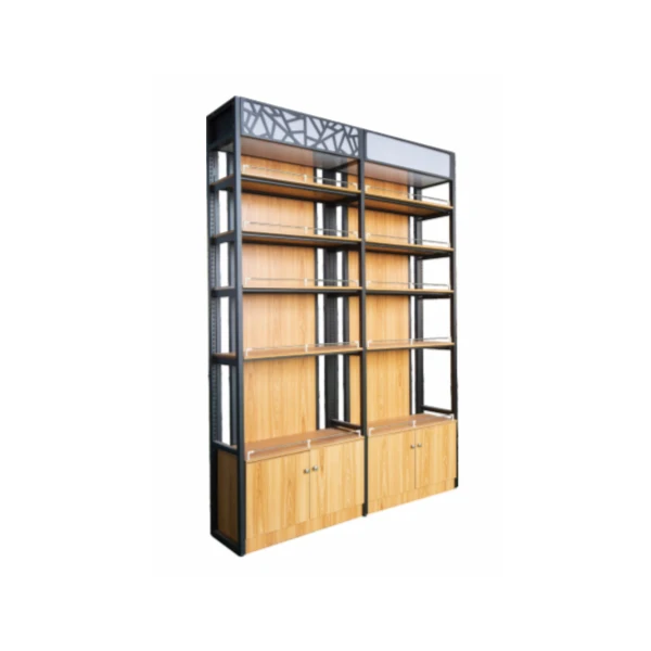 Custom.Customized Cheap Wooden Supermarket Shelf Metal Rack Display Shelves for Convenience Store