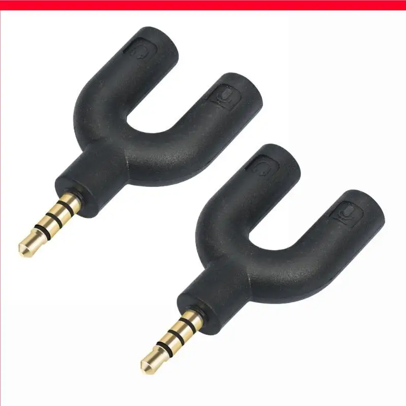 

D46B 2PCS Microfhone Adapter Adapter для 3,5 -мм наушников планшеты
