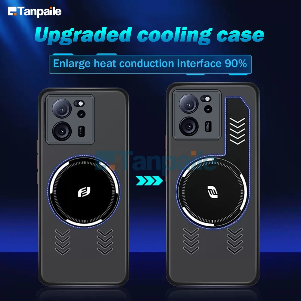 Tanpaile Cooling Magnetic Phone Case For Redmi K60 Ultra Pro POCO F5 Mi 13T 12T 11T 10T 9T K20 K30S K50 Heat Dissipation Cover