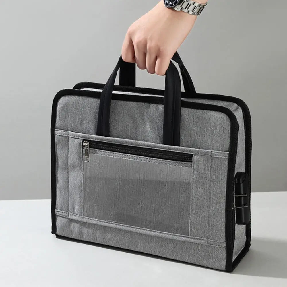 Tragbare Reisegepäcktasche, großes Fassungsvermögen, praktischer Stempelaufbewahrungsorganisator, Reißverschluss, langlebige Notebook-Aktentasche