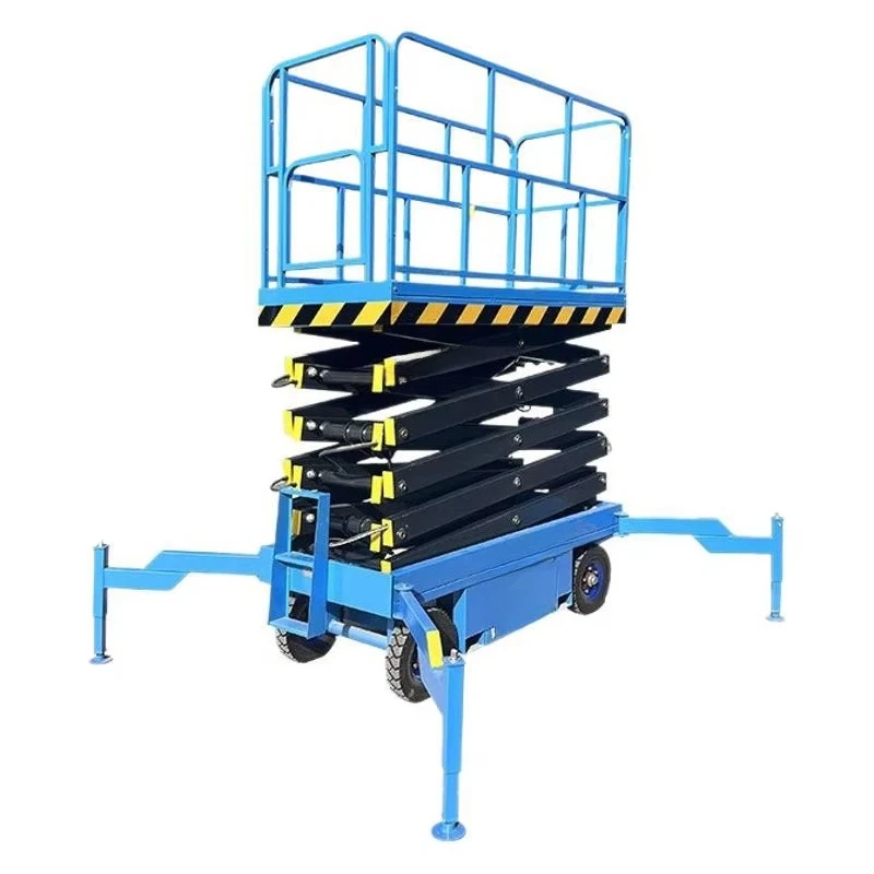 4m-16m High Quality Electric Hydraulic Mobile Scissor Lift Work Platform for High-Altitude Traction Processing Good Price