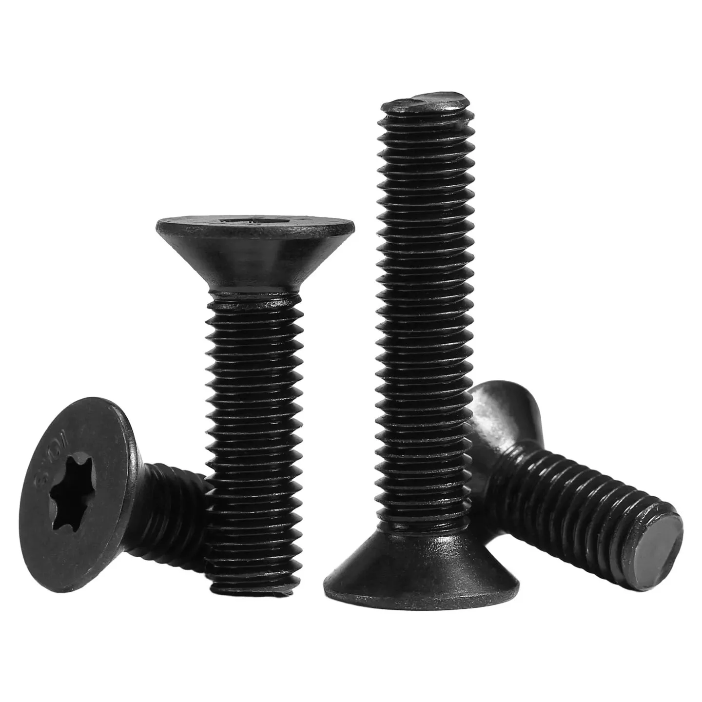 2~20Pcs M3 M4 M5 M6 M8 M10 Grade 10.9 High Strength Black Carbon Steel Six-Lobe Torx Head Flat Countersunk Screw