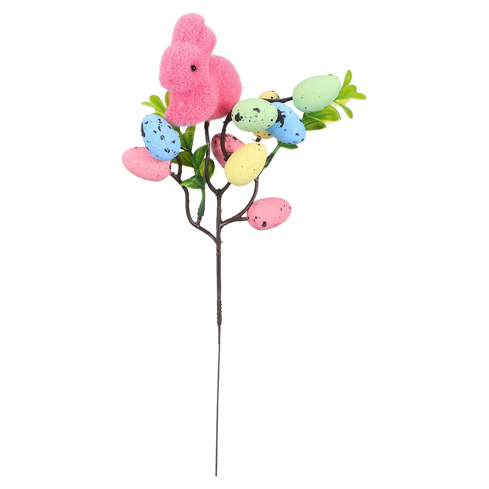 

Colorful Easter Egg Branches Foam Bunny Artificial Easter Flower Stems Spring Table Centerpiece Vase Decoration DIY Floral