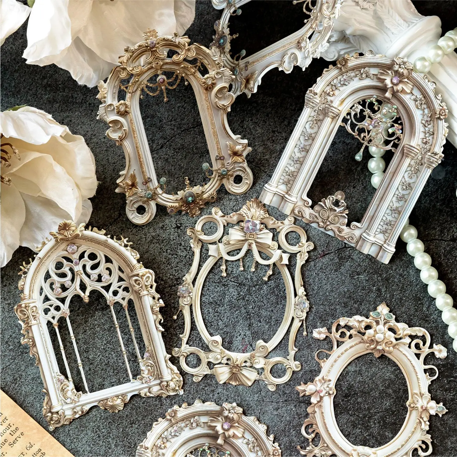10 sztuk 3D Style Hollow ramka materiał na karty papier dekoracyjny pamiętnik ręcznie robione DIY akcesoria do scrapbookingu śmieci dziennik dostaw