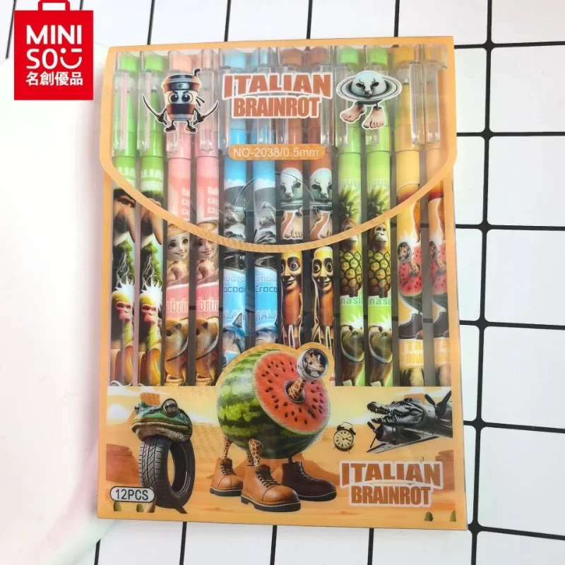 Tralalelo Tralala Cartoon Anime Penna neutra Studente nero Penna firma alta piuttosto carina Cancelleria per l'apprendimento dei bambini della scuola